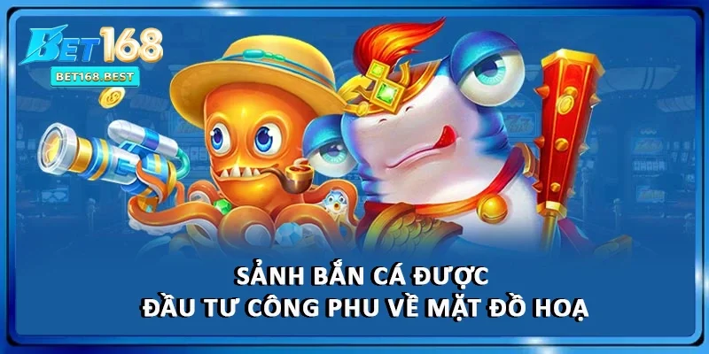 Sảnh bắn cá được đầu tư công phu về mặt đồ hoạ